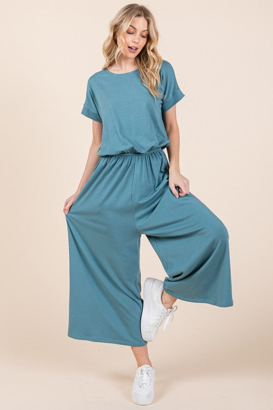 Wide Leg Jumpsuit with Side Pockets