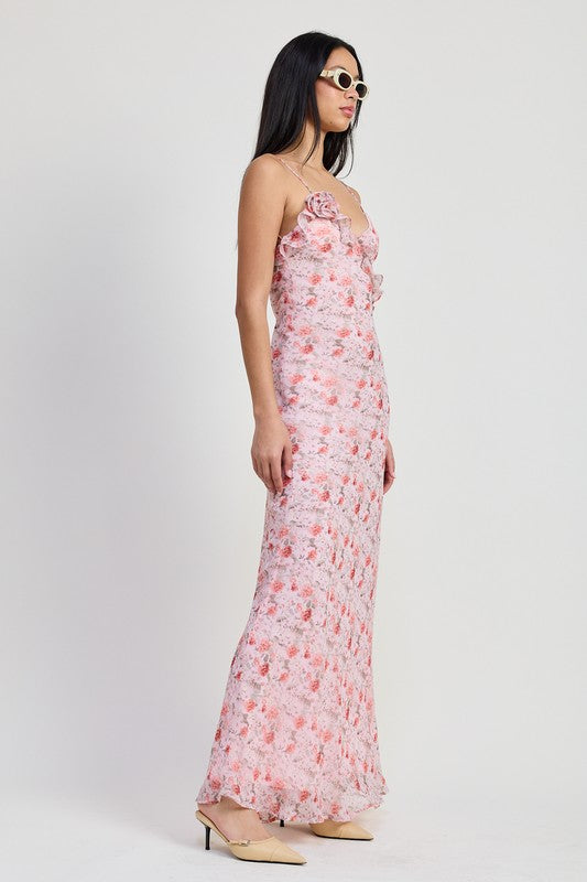 SPAGHETTI STRAP MAXI DRESS