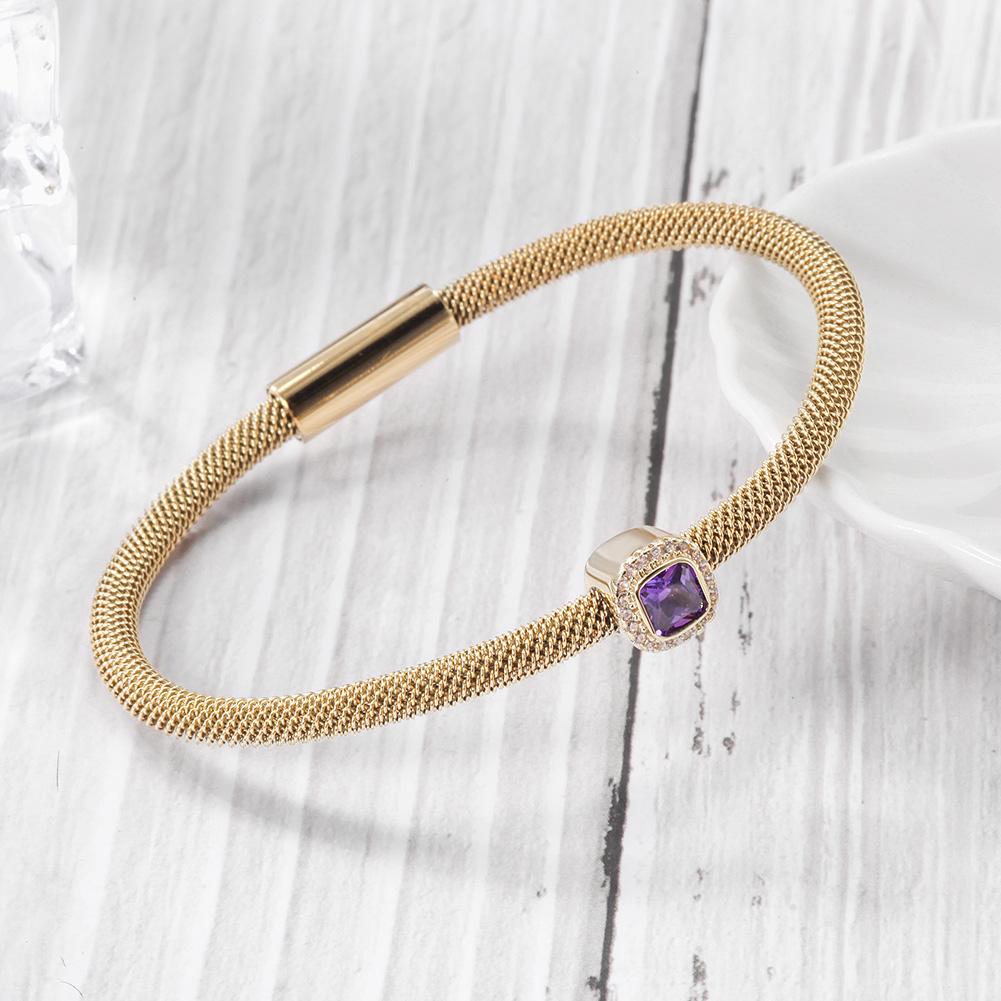 Brilliant Cut CZ Halo Bangle Bracelet