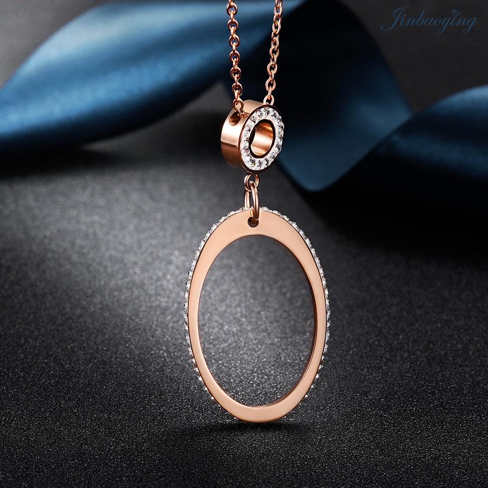 Open Oval CZ Necklace
