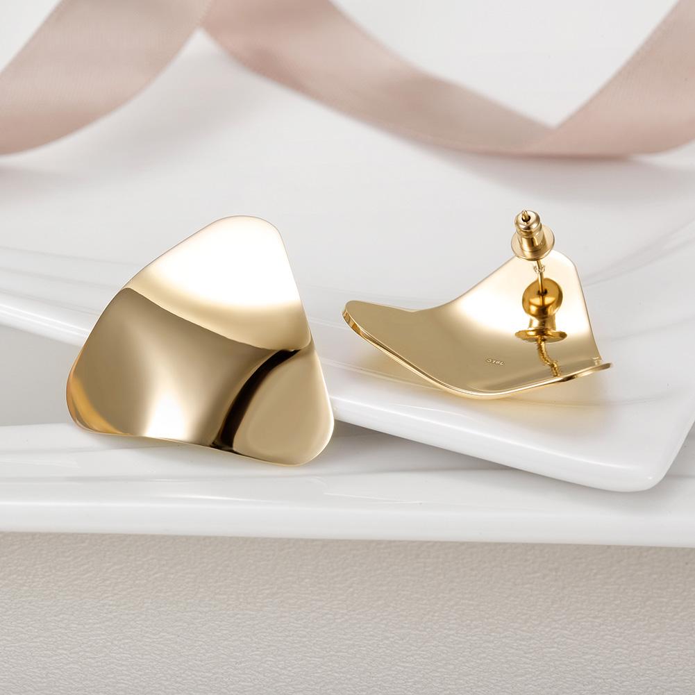 Curved Triangle Earrings