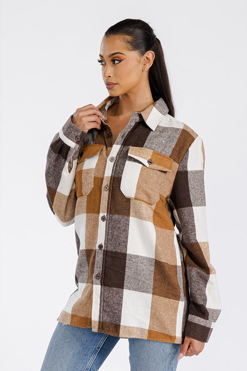 Boyfriend Oversized Soft Flannel Shacket FL503