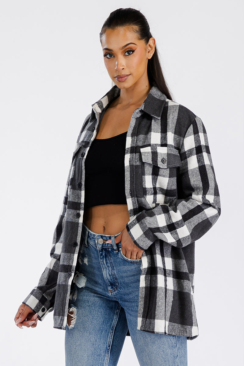 Boyfriend Oversized Soft Flannel Shacket FL505