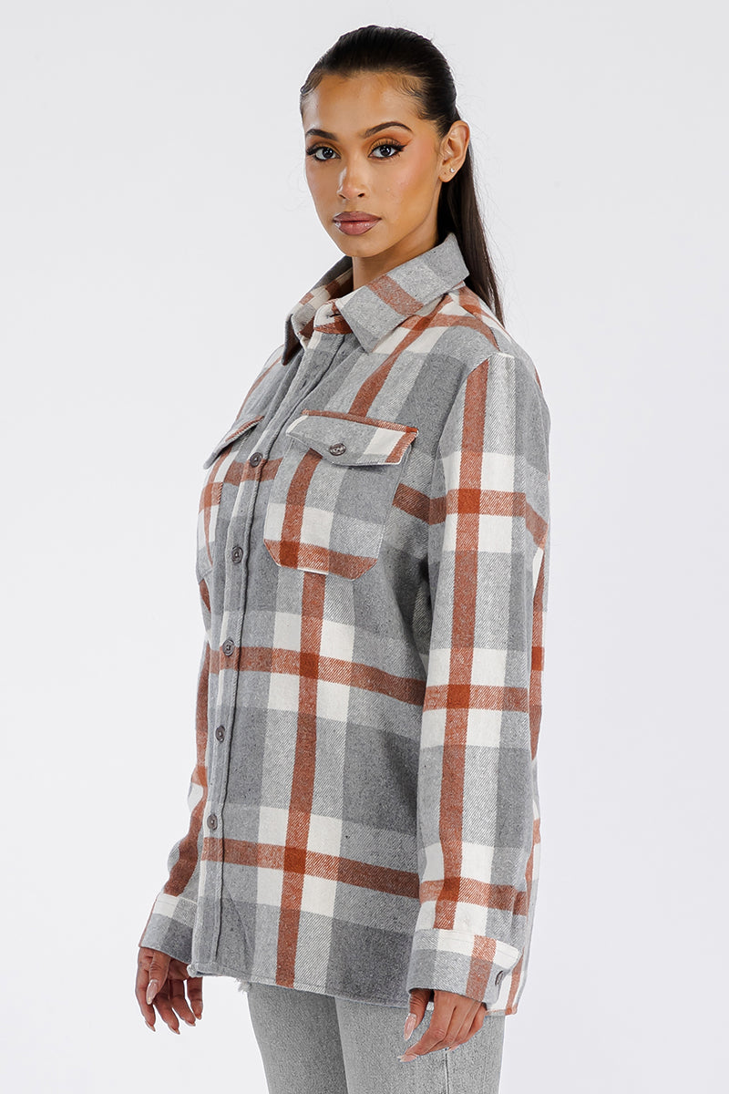 Boyfriend Oversized Soft Flannel Shacket FL503