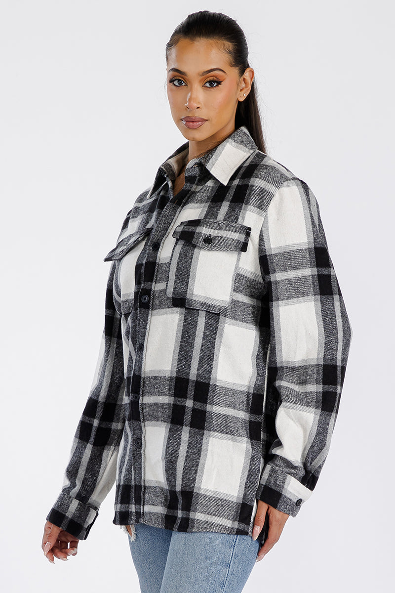 Boyfriend Oversized Soft Flannel Shacket FL506