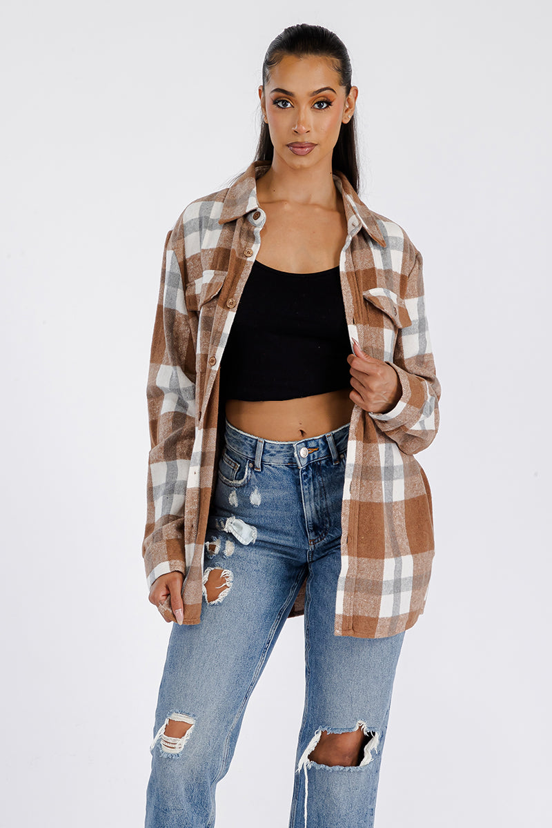 Boyfriend Oversized Soft Flannel Shacket FL505