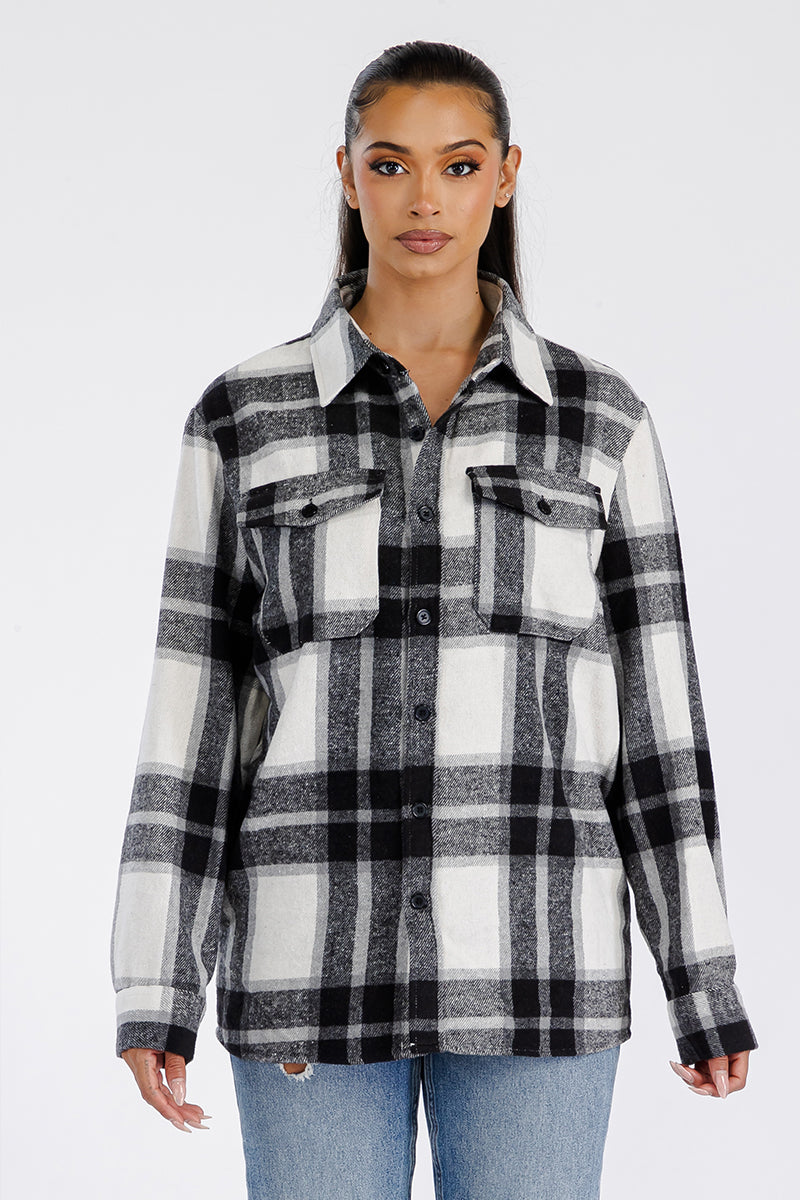 Boyfriend Oversized Soft Flannel Shacket FL506