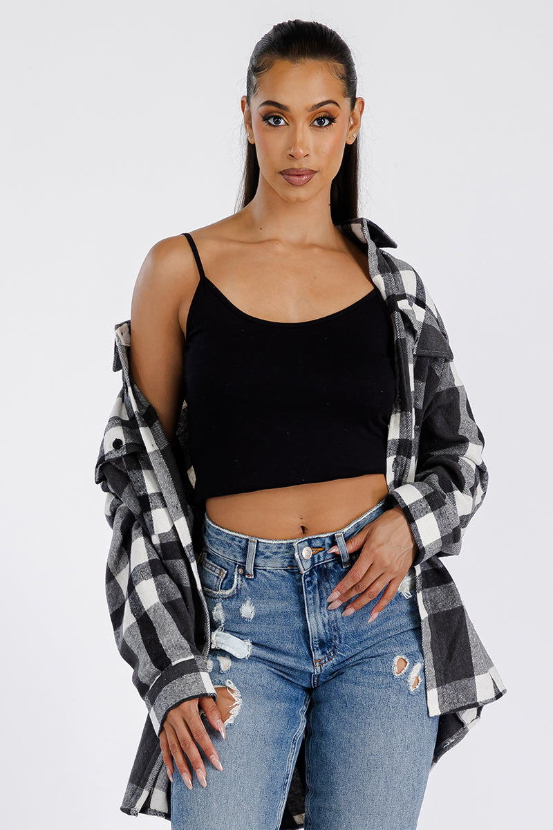 Boyfriend Oversized Soft Flannel Shacket FL505