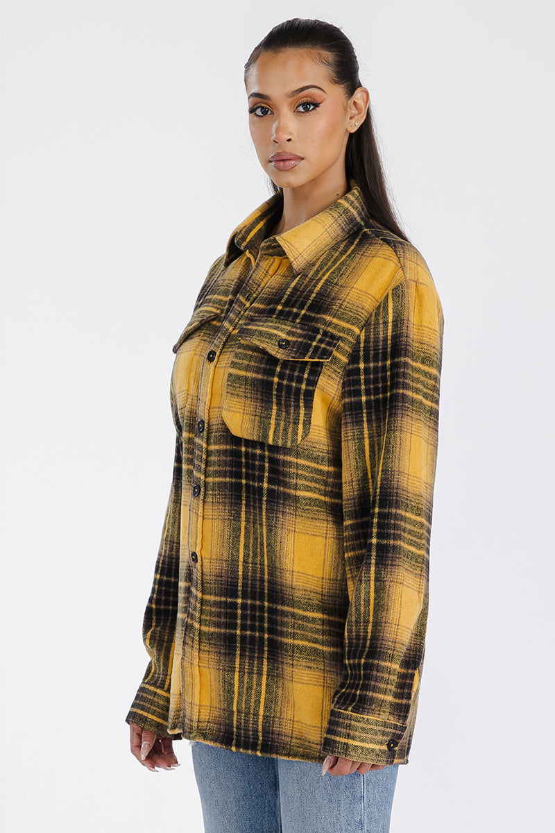 Boyfriend Oversized Soft Flannel Shacket FL503