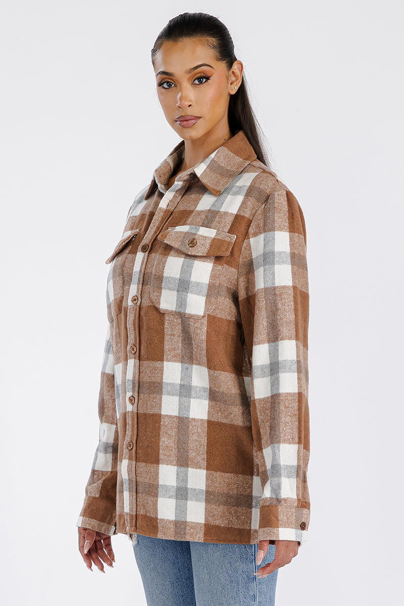 Boyfriend Oversized Soft Flannel Shacket FL505