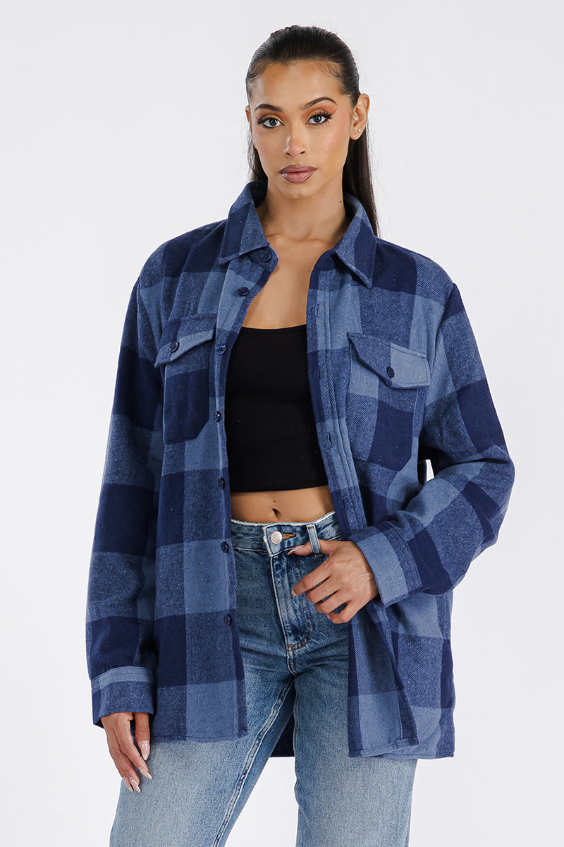Boyfriend Oversized Soft Flannel Shacket FL503