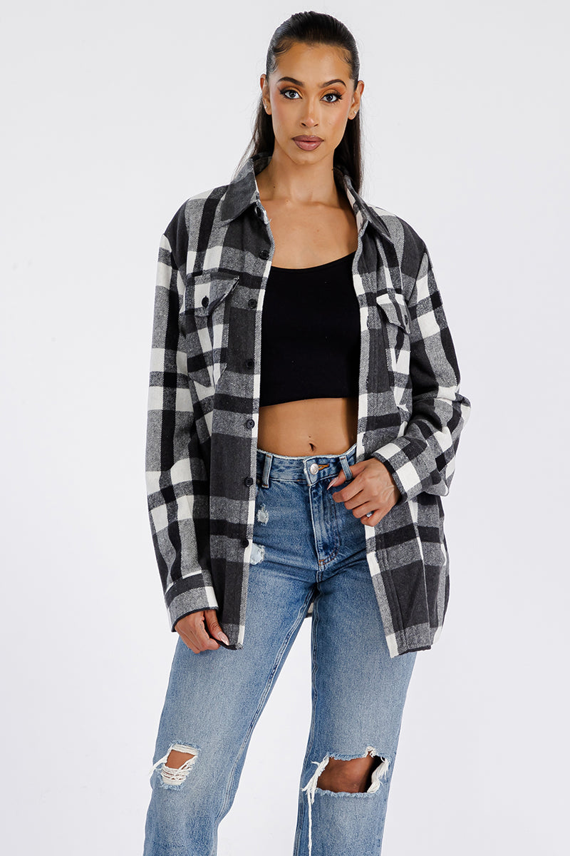Boyfriend Oversized Soft Flannel Shacket FL505