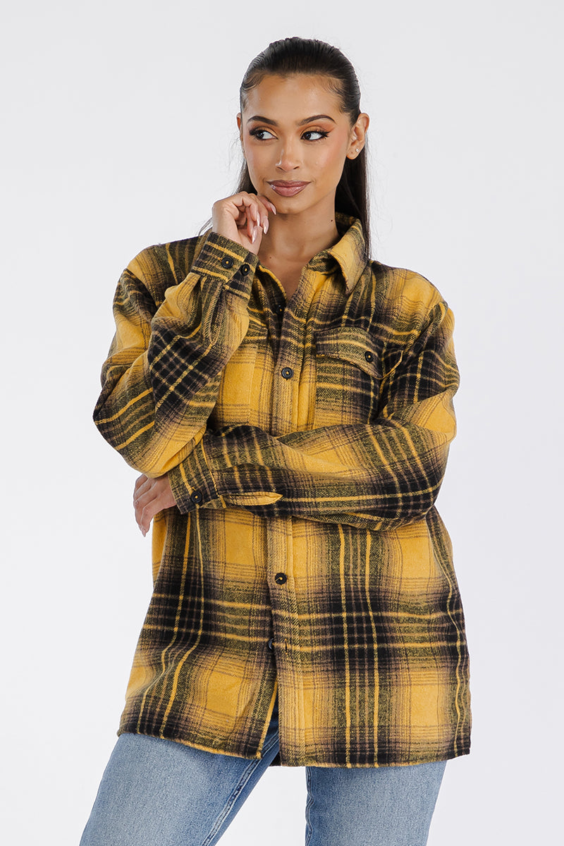 Boyfriend Oversized Soft Flannel Shacket FL503